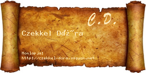 Czekkel Dóra névjegykártya